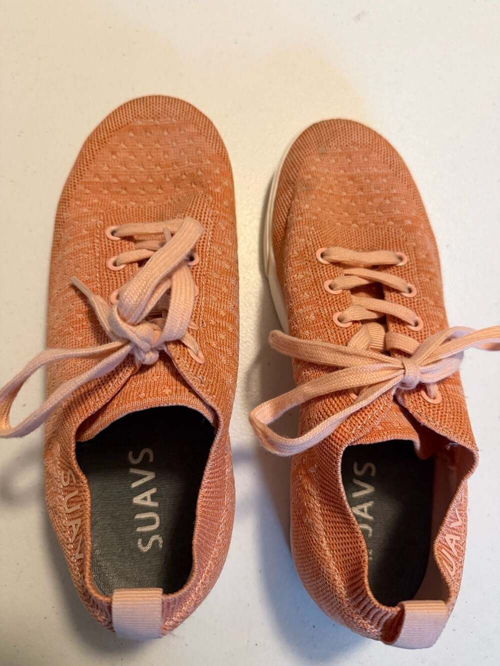 SUAVS The Zilker Orange Knit Sneakers Women's 8 / Men's 6